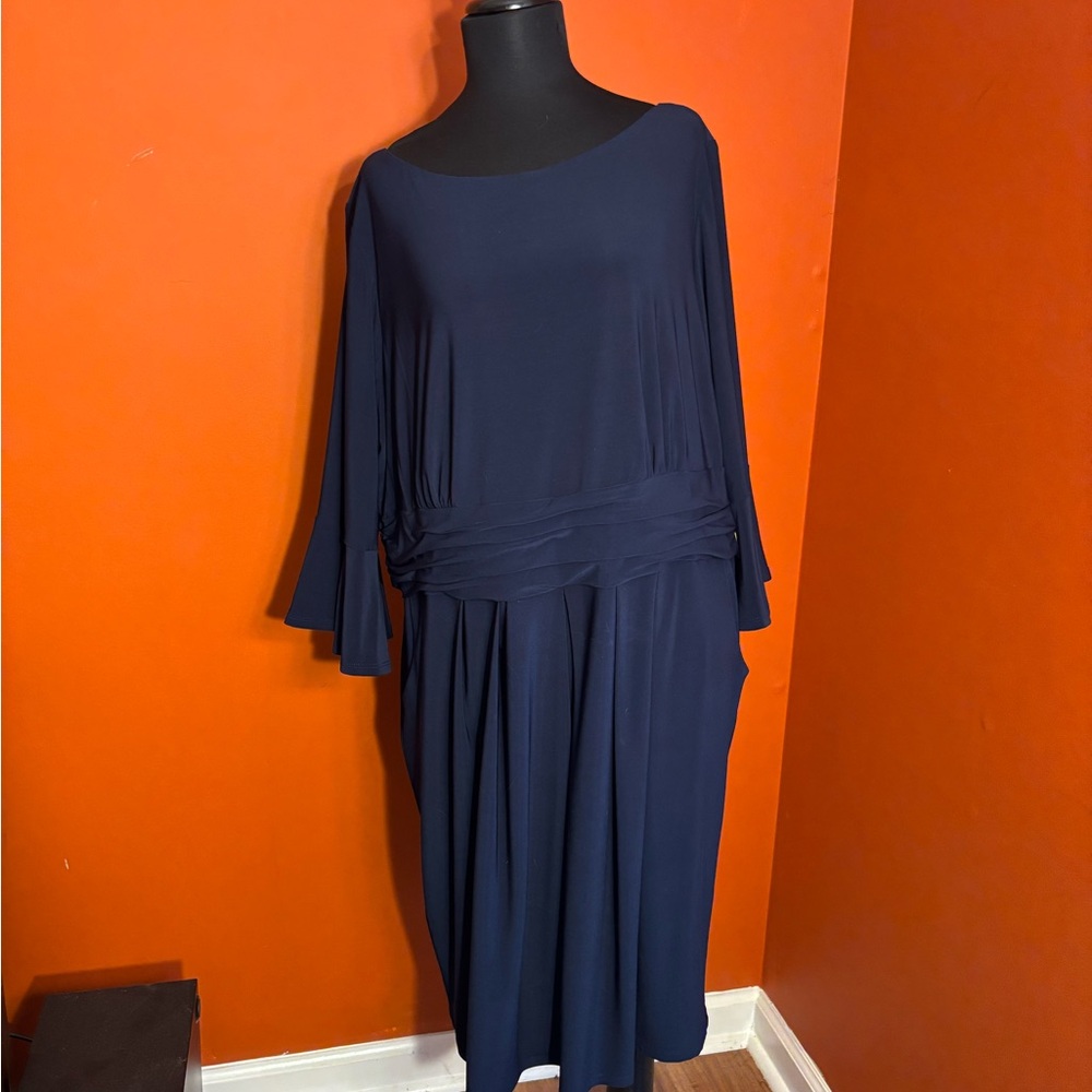 Elegant Navy Blue Women's Dress Eliza J 22w